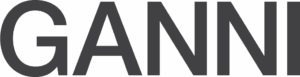 GANNI logo in bold, rounded sans-serif font, representing contemporary Danish fashion serviced by Sudsies Dry Cleaners.