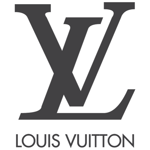 Louis Vuitton logo featuring interlocking “L” and “V” initials above the brand name in elegant typeface, symbolizing iconic fashion cared for by Sudsies Dry Cleaners.