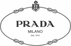 Prada Milano logo featuring an ornate rope oval design with heraldic crest, symbolizing heritage fashion meticulously cared for by Sudsies Dry Cleaners.