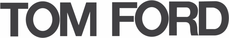 Tom Ford logo in bold, modern sans-serif font, symbolizing sleek luxury fashion maintained by Sudsies Dry Cleaners.