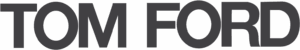 Tom Ford logo in bold, modern sans-serif font, symbolizing sleek luxury fashion maintained by Sudsies Dry Cleaners.