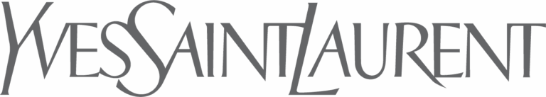 Yves Saint Laurent logo in elegant, stylized serif font, representing high fashion garments cared for by Sudsies Dry Cleaners.